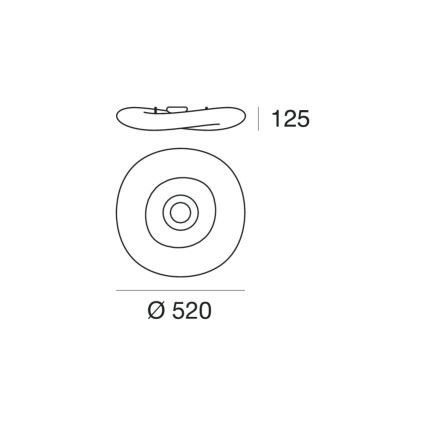 Linea Light 8006 - LED Dimmable φωτιστικό οροφής MR. MAGOO LED/23W/230V διάμετρος 52 cm