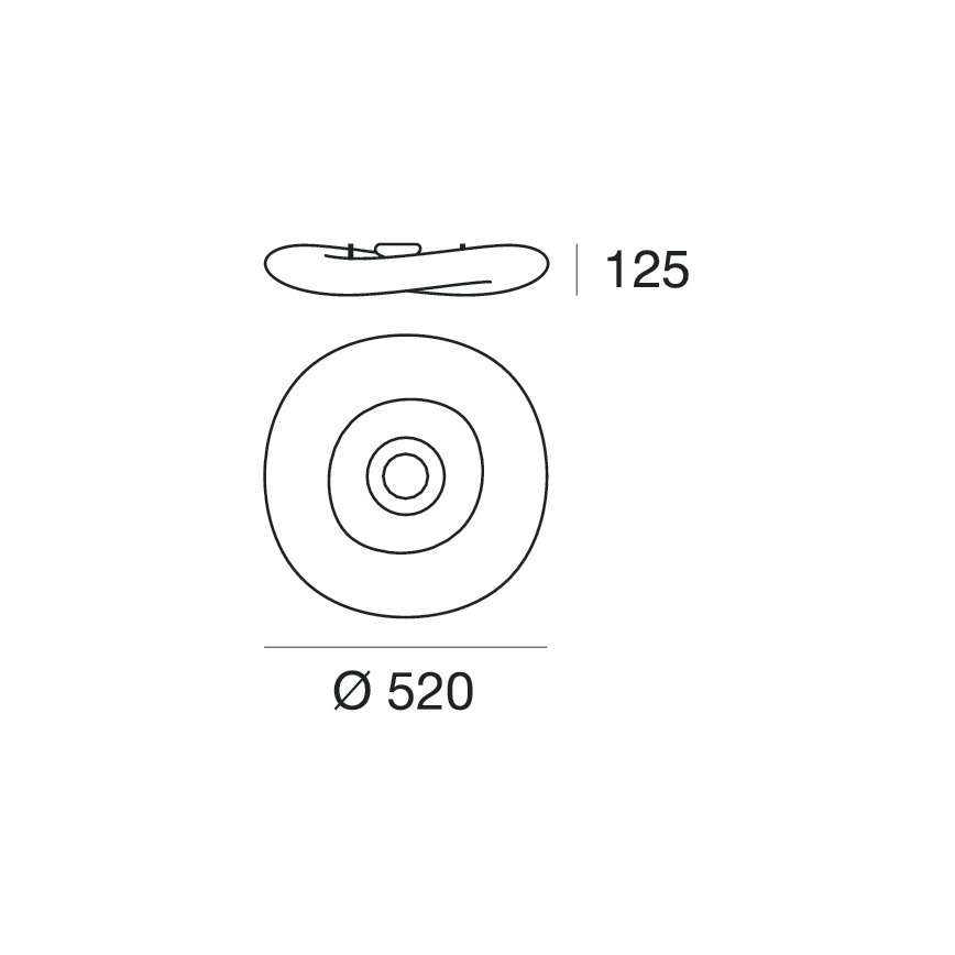 Linea Light 8006 - LED Dimmable φωτιστικό οροφής MR. MAGOO LED/23W/230V διάμετρος 52 cm