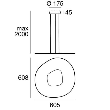 Linea Light 90348 - Πολύφωτο LED με συρματόσχοινο ANTIGUA LED/38W/230V 60,8 cm CRI 90 λευκό