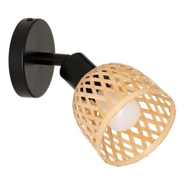 LIO 1xE27/25W/230V bambus - Ατμόσφαιρα - Τοίχου σποτ φωτιστικό