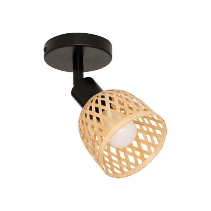 LIO 1xE27/25W/230V bambus - Ατμόσφαιρα - Τοίχου σποτ φωτιστικό