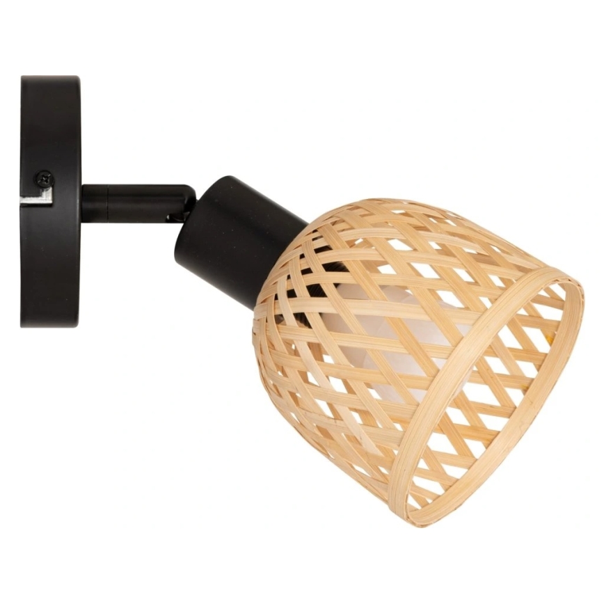 LIO 1xE27/25W/230V bambus - Ατμόσφαιρα - Τοίχου σποτ φωτιστικό