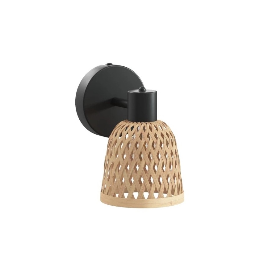 LIO 1xE27/25W/230V bambus - Ατμόσφαιρα - Τοίχου σποτ φωτιστικό