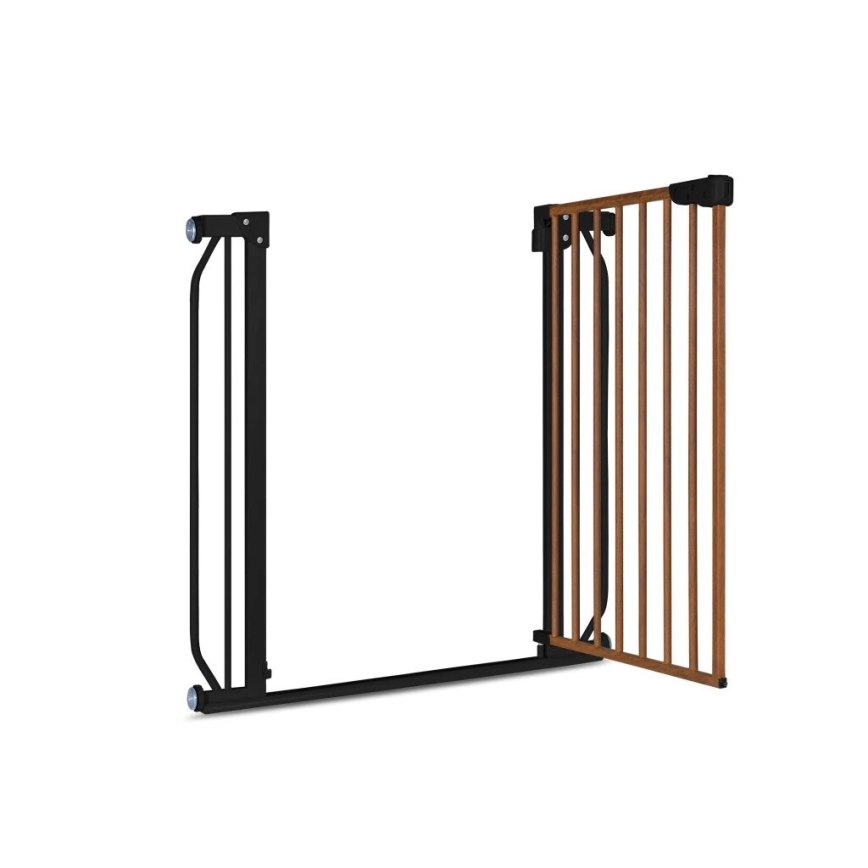 Lionelo - Παιδικό προστατευτικό κάγκελο TRUUS SLIM μαύρο/καφέ