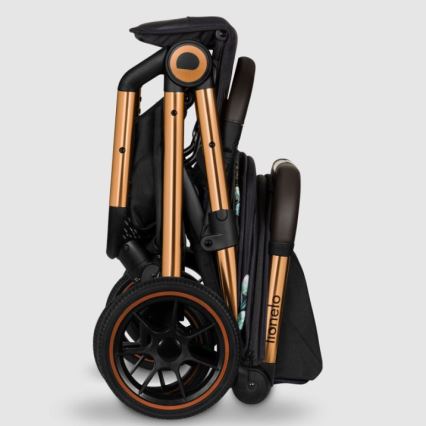 Lionelo - Αθλητικό καρότσι CLOE σε μαύρο/μπλε/χρυσό