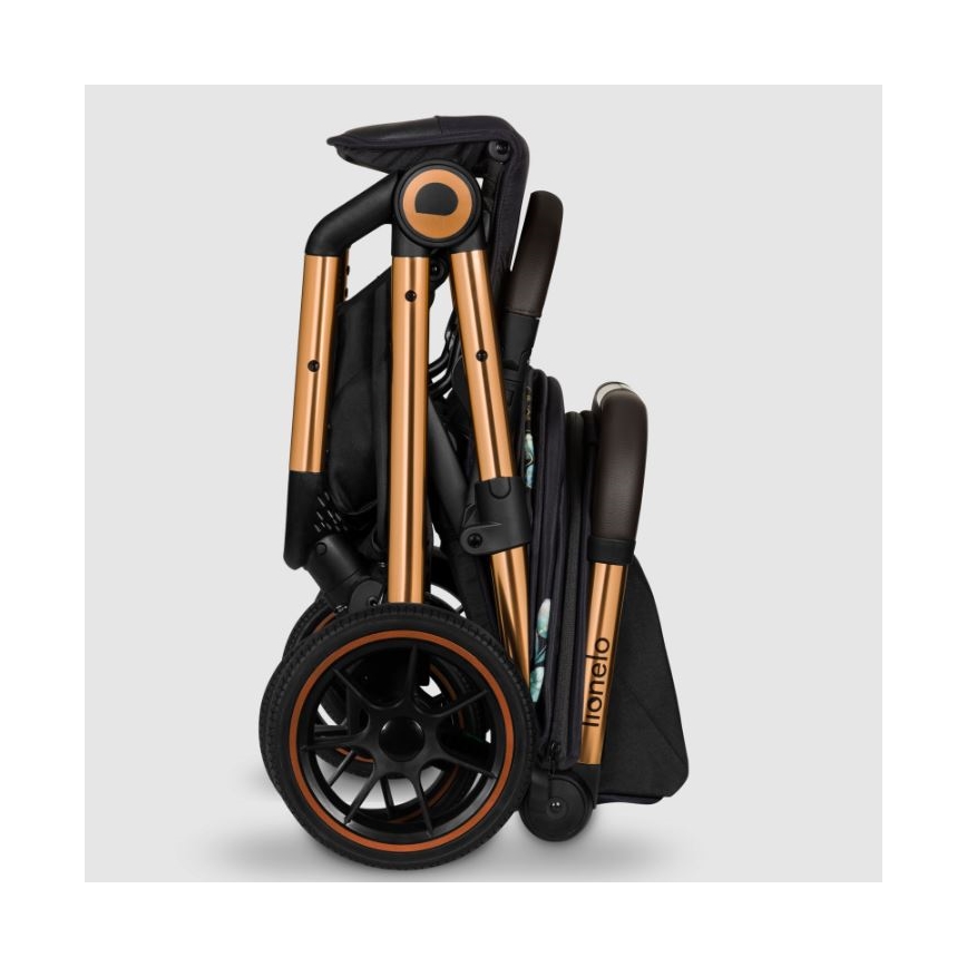 Lionelo - Αθλητικό καρότσι CLOE σε μαύρο/μπλε/χρυσό