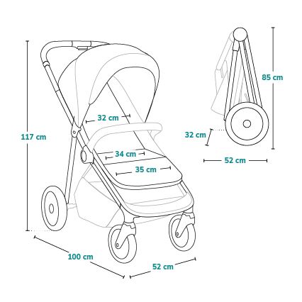 Lionelo - Αθλητικό καρότσι EMMA ONE μπεζ
