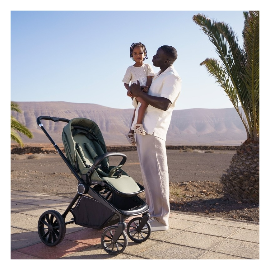 Lionelo - Αθλητικό καρότσι MIKA PLUS Ελαιοπράσινο