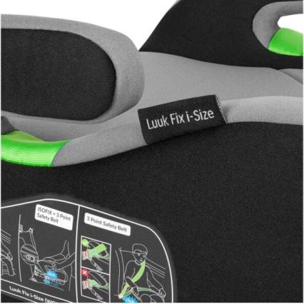 Lionelo - Ανυψωτικό κάθισμα αυτοκινήτου LUUK FIX i-Size 125-150 cm μαύρο/γκρι