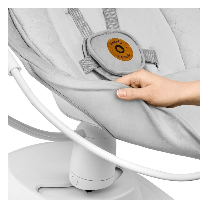 Lionelo BELLA - Βρεφικό κουνιστό κάθισμα με μελωδία, χρώμα Grey Concrete + τηλεχειριστήριο