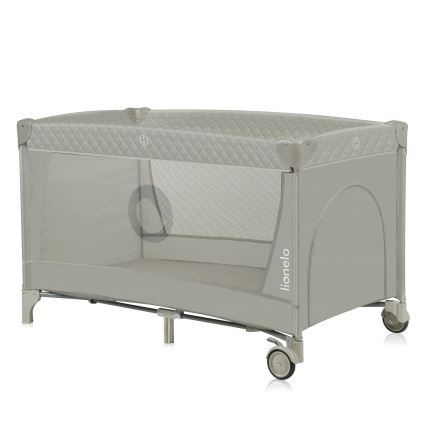 Lionelo - Φορητή ταξιδιωτική κούνια FLOWER Cappuccino