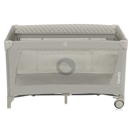 Lionelo - Φορητή ταξιδιωτική κούνια FLOWER Cappuccino