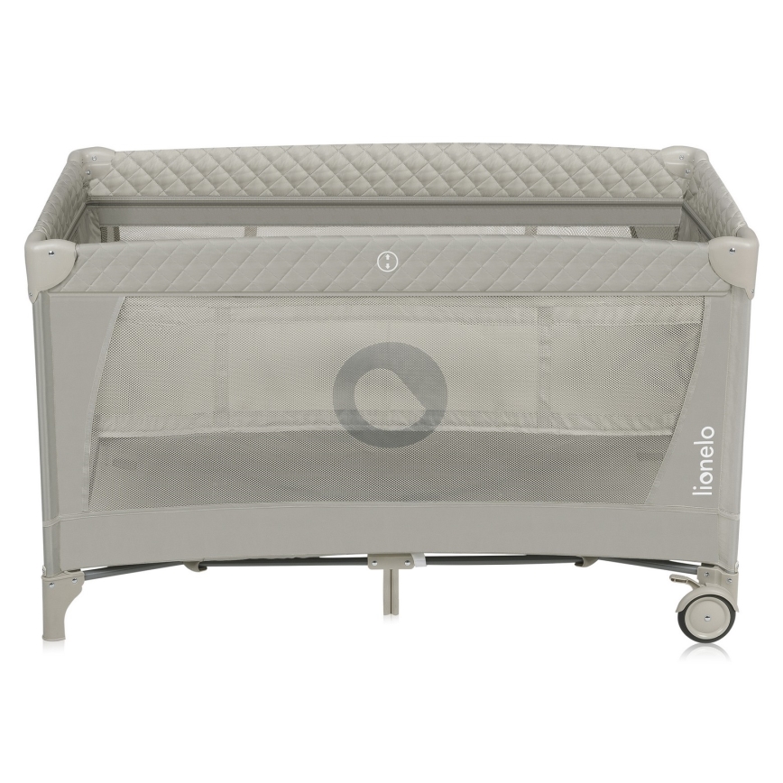 Lionelo - Φορητή ταξιδιωτική κούνια FLOWER Cappuccino