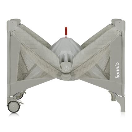 Lionelo - Φορητή ταξιδιωτική κούνια FLOWER Cappuccino