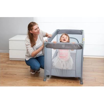 Lionelo - Φορητό κρεβατάκι ταξιδιού STEFI γκρι