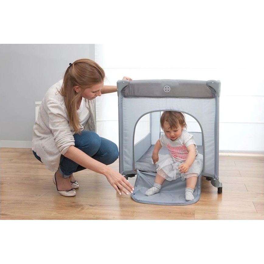 Lionelo - Φορητό κρεβατάκι ταξιδιού STEFI γκρι