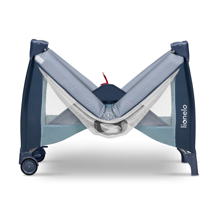 Lionelo - Φορητό κρεβατάκι ταξιδιού SVEN PLUS μπλε