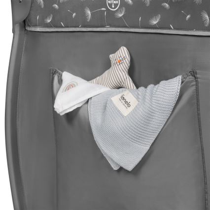 Lionelo - Φορητό παρκοκρέβατο STEFI PLUS Γκρι Λευκό