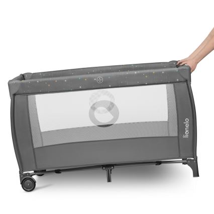 Lionelo - Φορητό παρκοκρέβατο STEFI PLUS Γκρι Πολύχρωμο