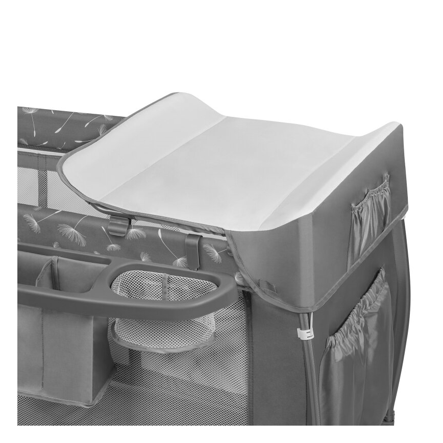 Lionelo - Φορητό παρκοκρέβατο SVEN PLUS, γκρι