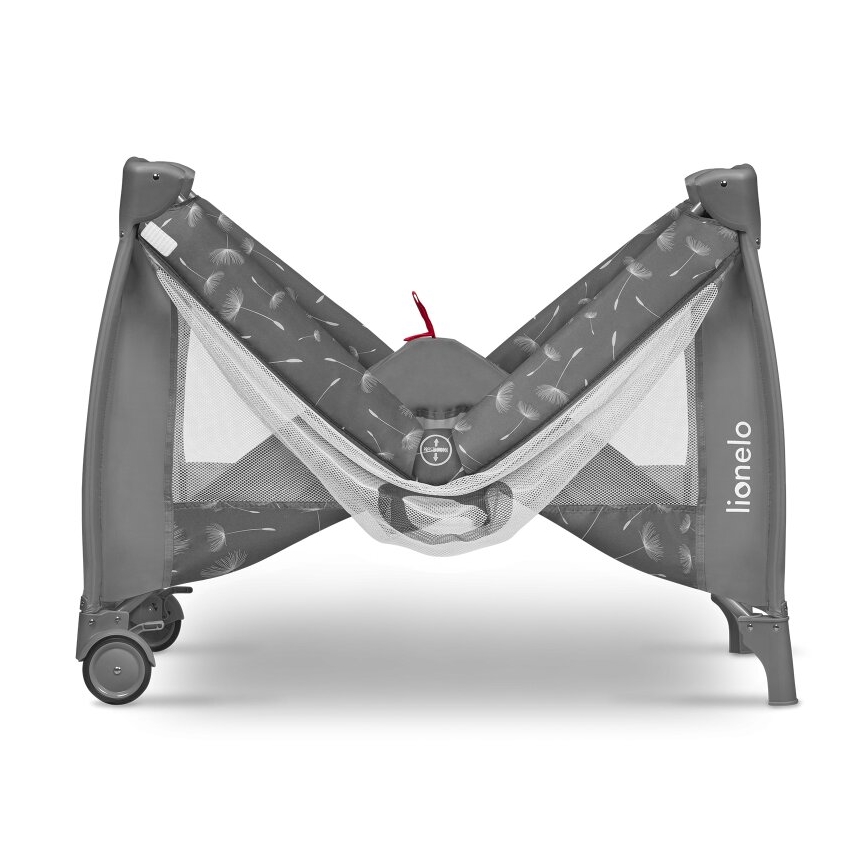 Lionelo - Φορητό παρκοκρέβατο SVEN PLUS, γκρι