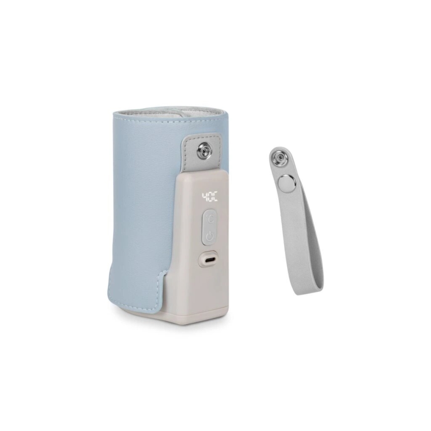 Lionelo - Φορητός επαναφορτιζόμενος θερμαντήρας μπιμπερό THERMUP GO PLUS 10W/5V μπλε/γκρι