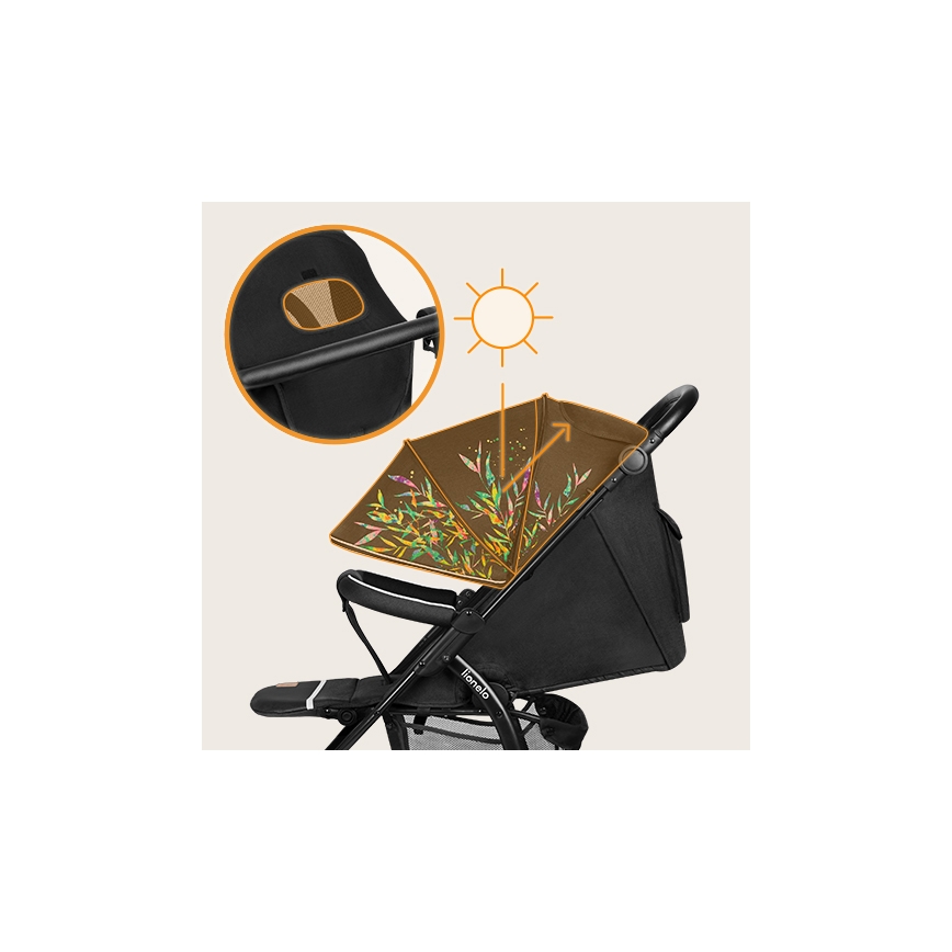 Lionelo - Καροτσάκι ANNET TOUR μαύρο/πράσινο