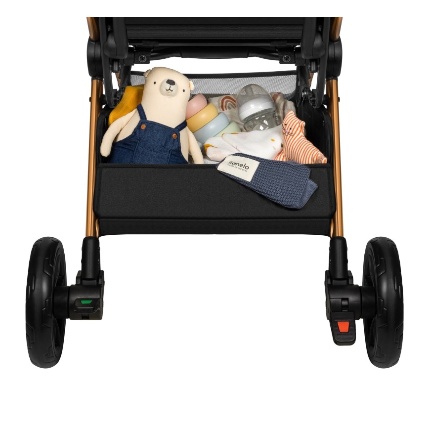 Lionelo - Καροτσάκι CLOE μαύρο/χρυσό