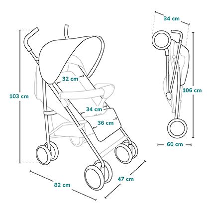 Lionelo - Καροτσάκι ELIA γκρι