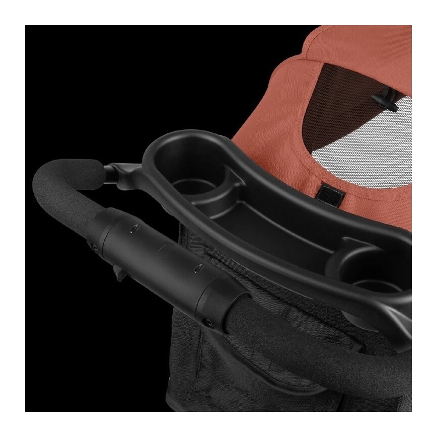 Lionelo - Καρότσι περιπάτου EMMA PLUS τούβλινο/μαύρο