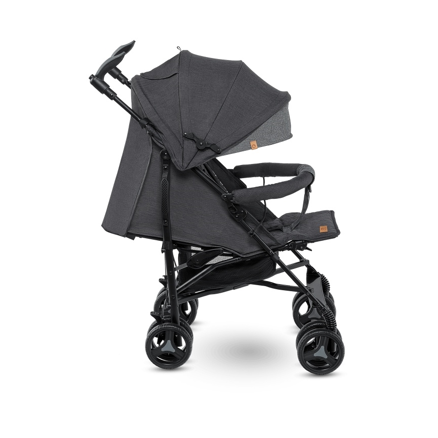 Lionelo - Καρότσι τύπου ομπρέλα IRMA Μαύρο/Σκούρο Γκρι
