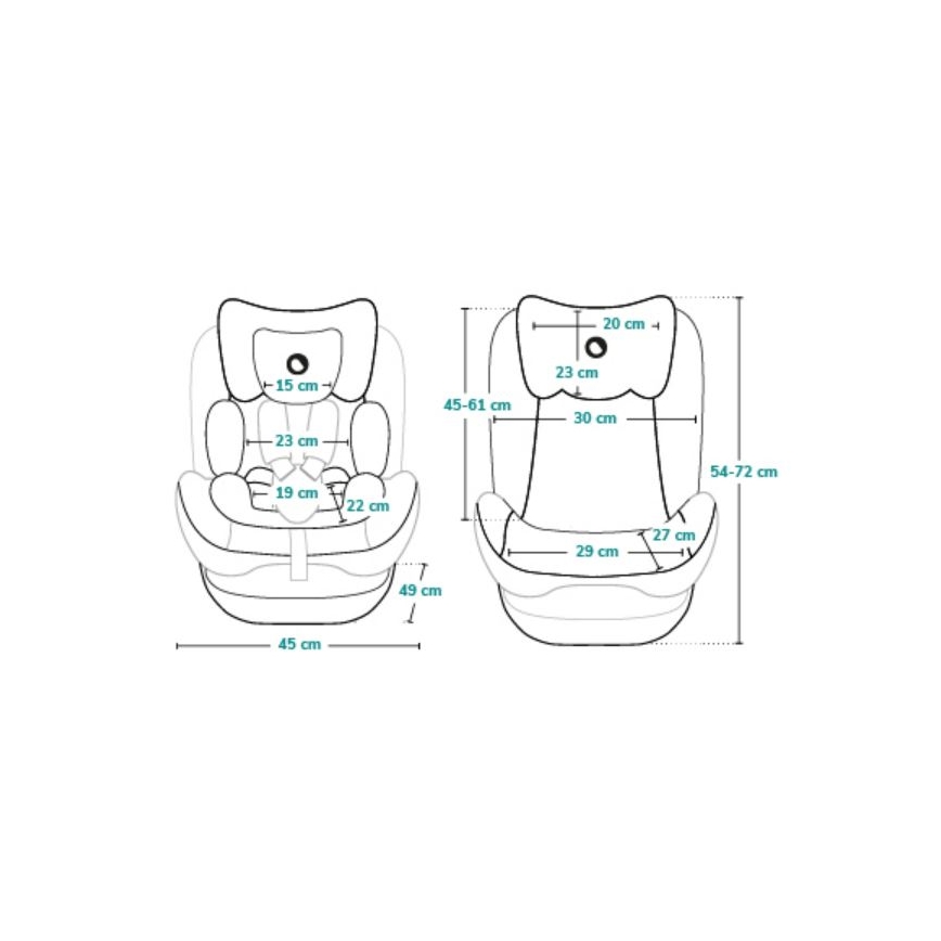 Lionelo - Κάθισμα αυτοκινήτου AART i-Size 40-150 cm μαύρο/γκρι