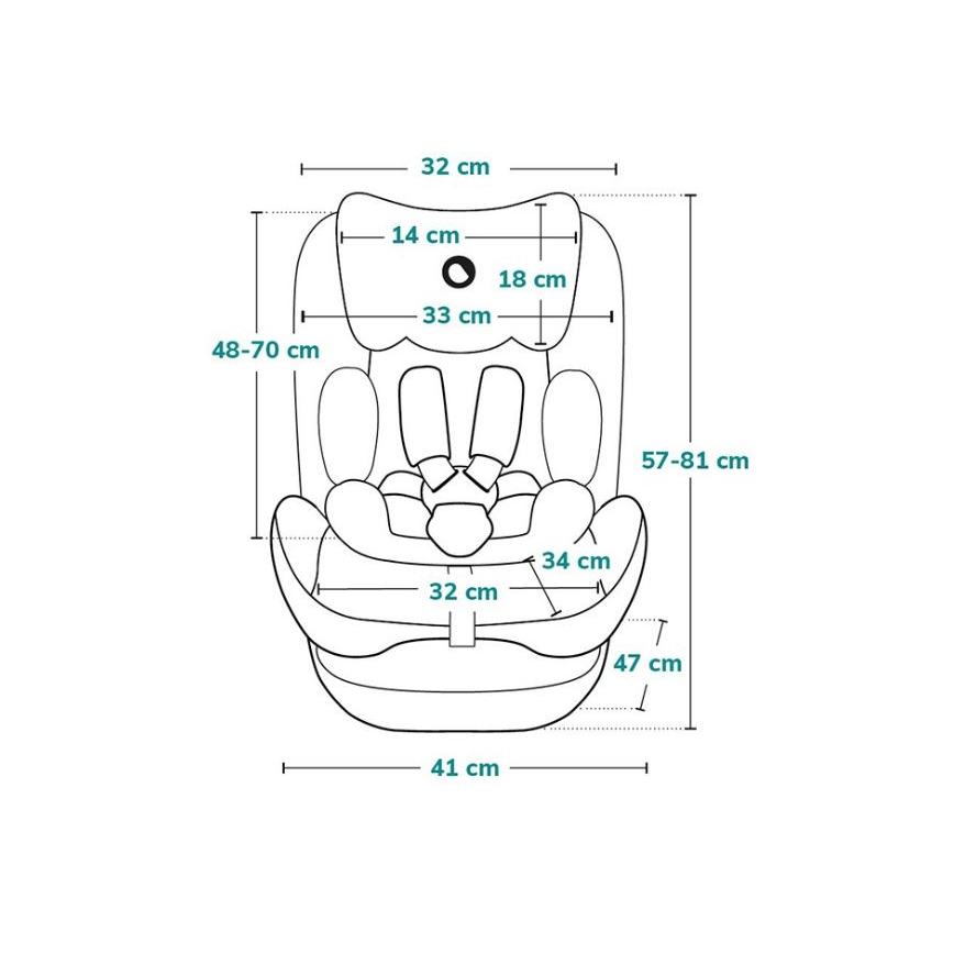 Lionelo - Κάθισμα αυτοκινήτου NEAL i-Size 100-150 εκ. πράσινο τιρκουάζ