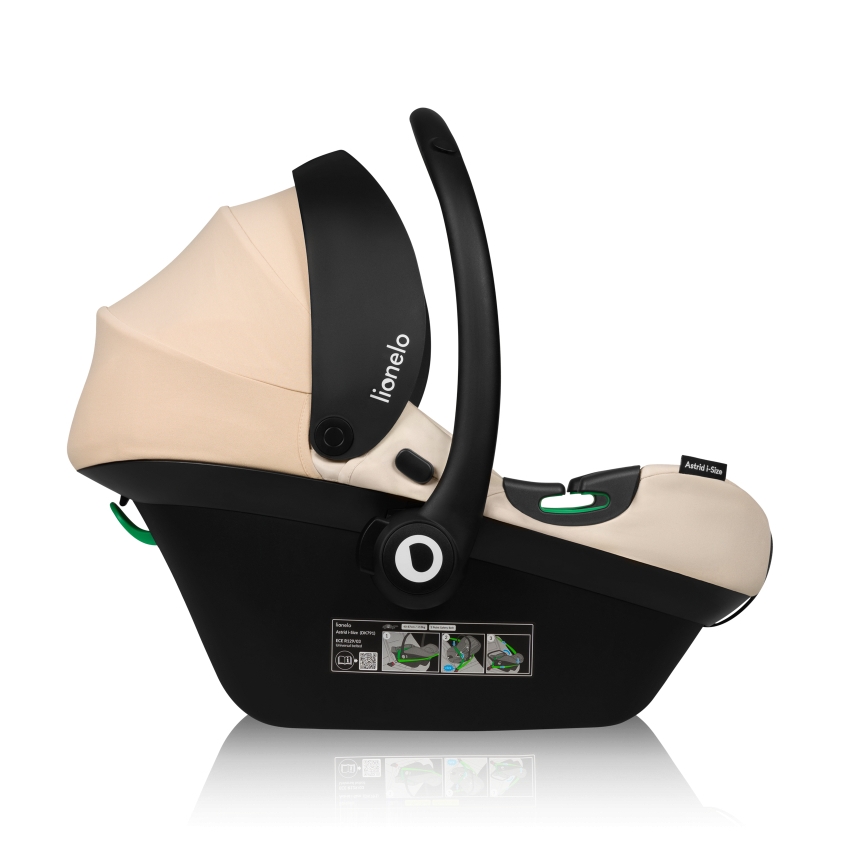 Lionelo - Κάθισμα αυτοκινήτου με βάση, περιστρεφόμενο ASTRID SET i-Size 40-87 cm Μπεζ Άμμος