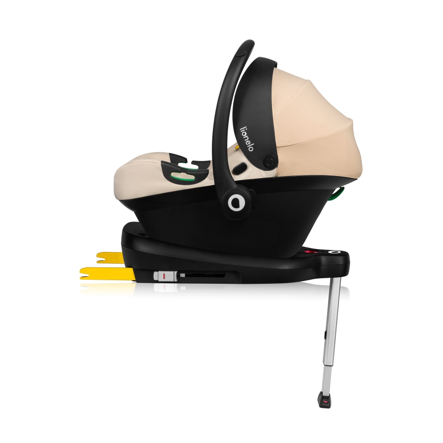 Lionelo - Κάθισμα αυτοκινήτου με βάση, περιστρεφόμενο ASTRID SET i-Size 40-87 cm Μπεζ Άμμος