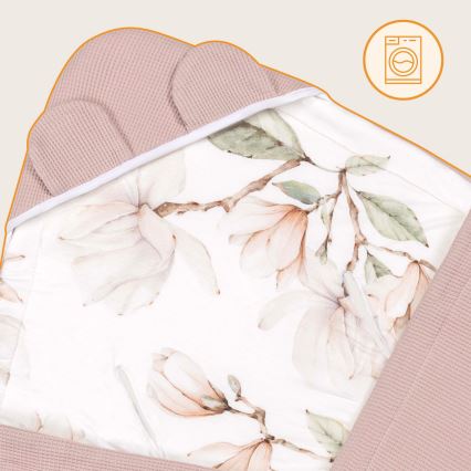 Lionelo - Κουβερτάκι για παιδικό κάθισμα αυτοκινήτου TRAVEL SWADDLE 90x90 cm Μπεζ Μαγνόλια