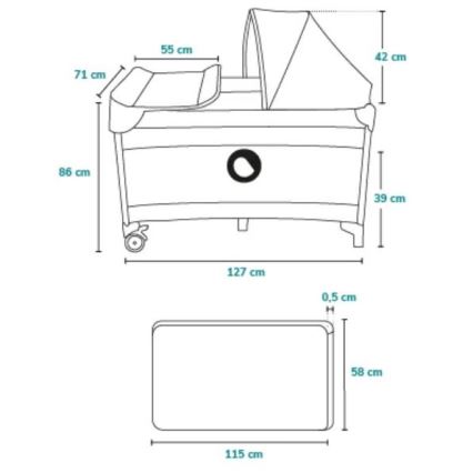 Lionelo - Κούνια ταξιδιού SVEN PLUS μπεζ