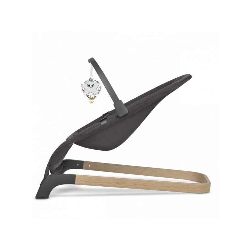 Lionelo - Κούνια μωρού JUNE ανθρακί