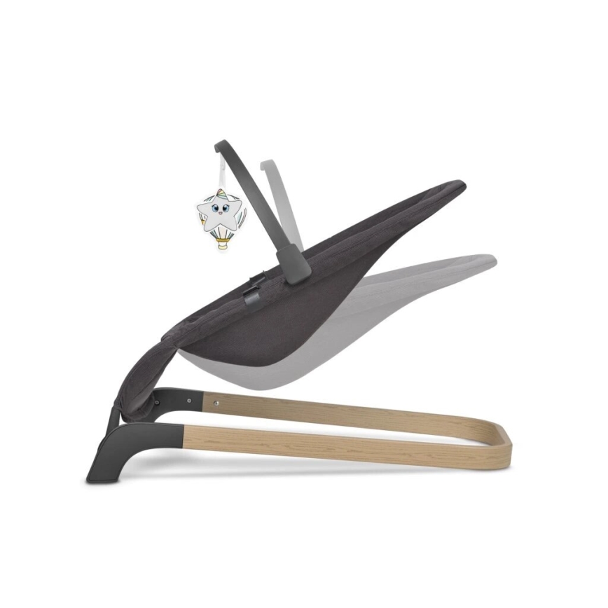 Lionelo - Κούνια μωρού JUNE ανθρακί