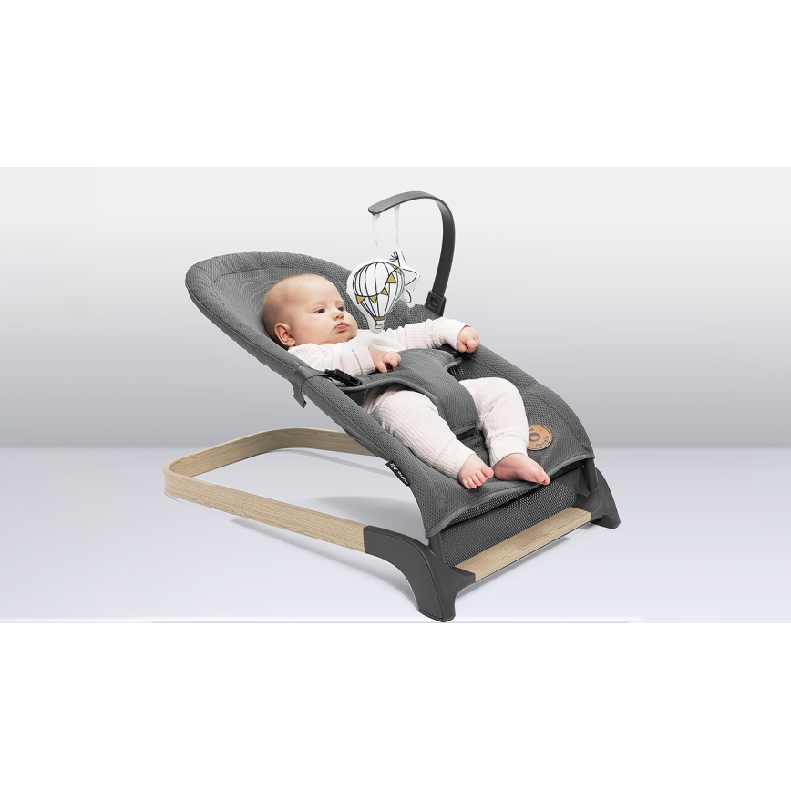 Lionelo - Κούνια μωρού JUNE γκρι