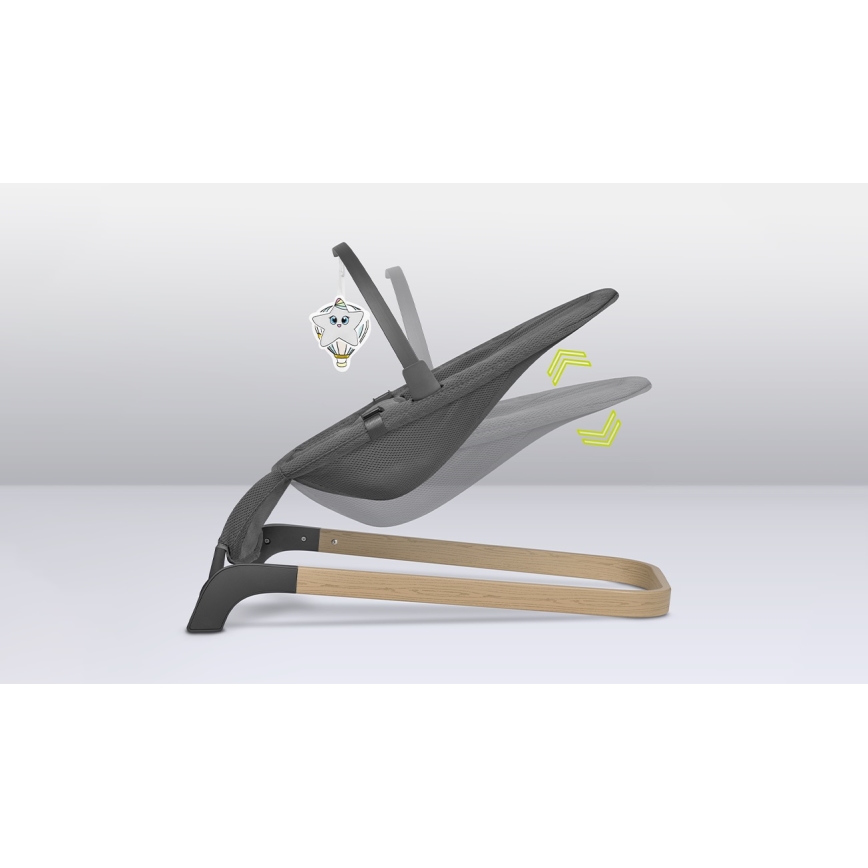 Lionelo - Κούνια μωρού JUNE γκρι