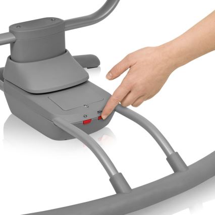 Lionelo - Κουνιστή καρέκλα για μωρό με μελωδία RIO 4xC Μπεζ Latte + τηλεχειριστήριο