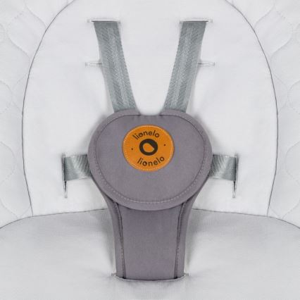 Lionelo - Κουνιστή καρέκλα μωρού με μελωδία MELL Grey Stone 4xAA + τηλεχειριστήριο