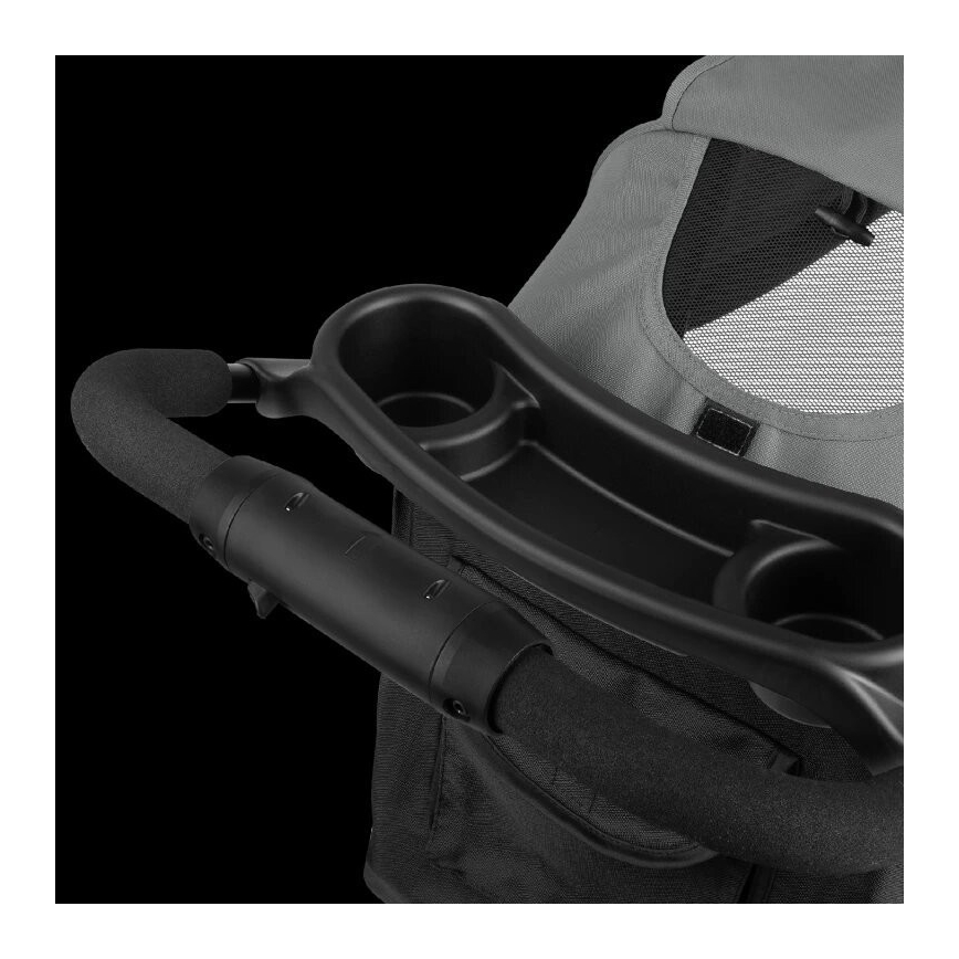 Lionelo - Σπορ παιδικό καρότσι EMMA PLUS γκρι/μαύρο