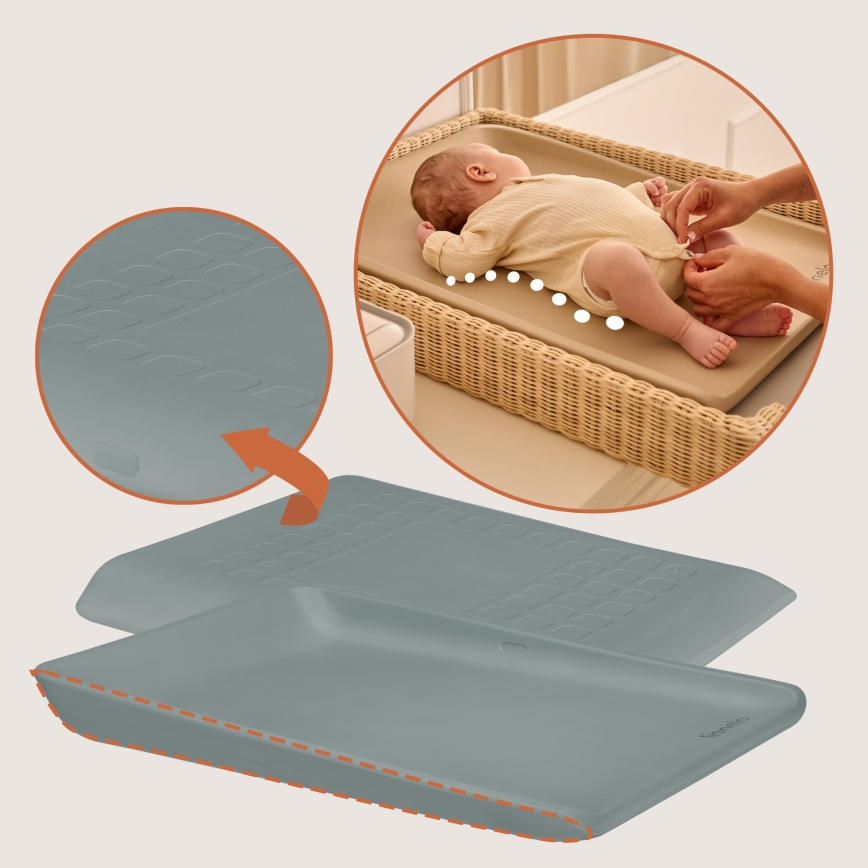 Lionelo - Στρώμα αλλαγής MEGS 49x70 εκ. Γκρι Περιστέρι