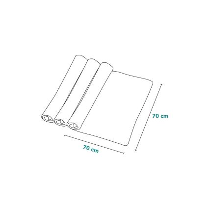 Lionelo - Σετ 3 τεμ. πανάκια μωρού από μπαμπού BAMBOO SET 70x70 cm (σχέδιο πουά)