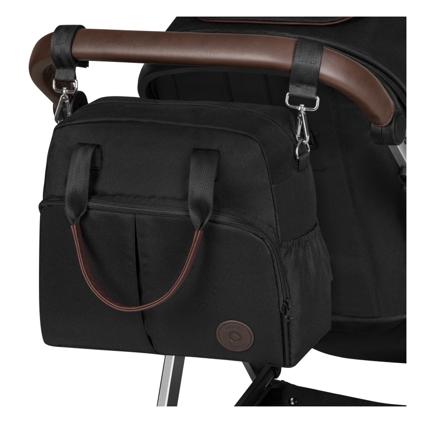 Lionelo - Συνδυαστικό καρότσι 3-σε-1 AMBER Μαύρο/Ασημί