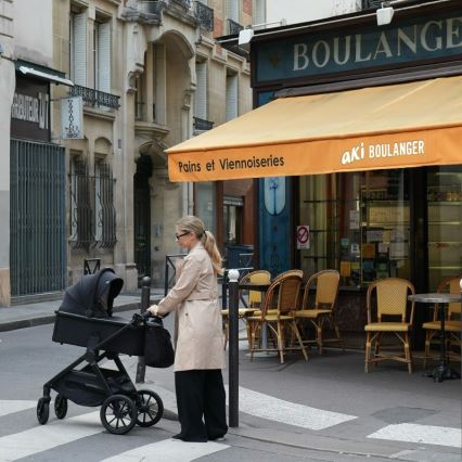 Lionelo - Συνδυαστικό παιδικό καρότσι 2-σε-1 LAYLA Black Onyx