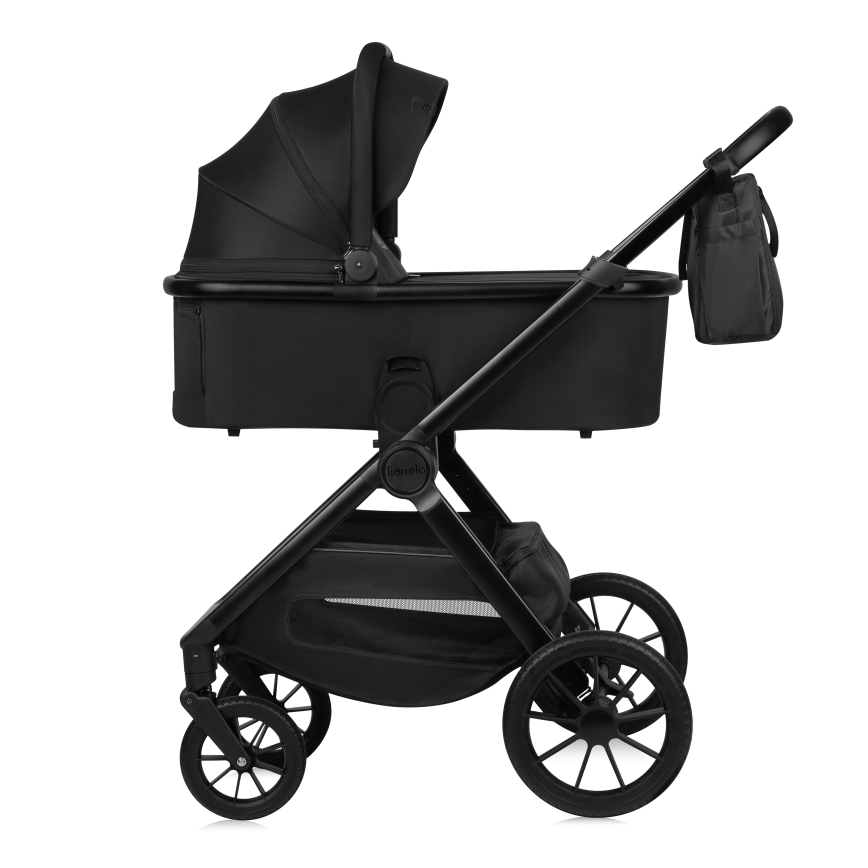 Lionelo - Συνδυαστικό παιδικό καρότσι 2-σε-1 LAYLA Black Onyx