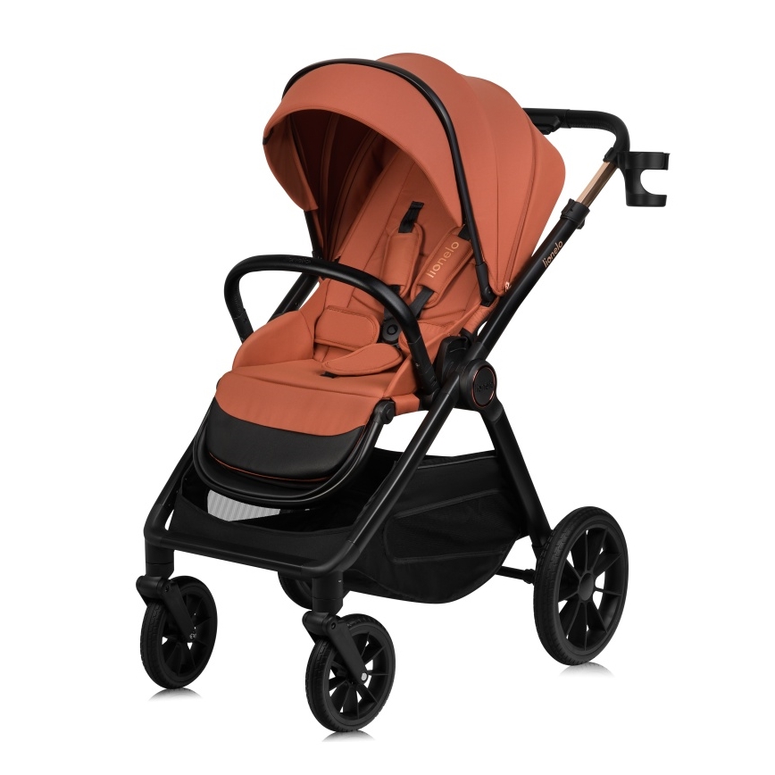 Lionelo - Συνδυαστικό παιδικό καρότσι 3-σε-1 LAYLA Καφέ/Σκουριά